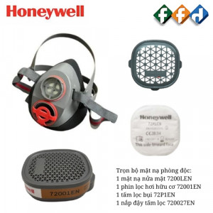 Trọn bộ mặt nạ phòng độc Honeywell 7200LEN: mặt nạ uy tín